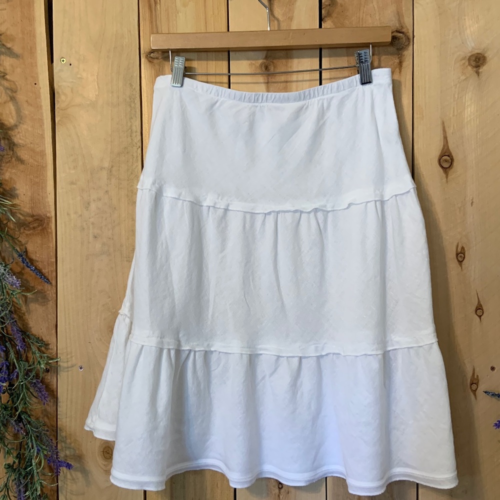 Allen Allen White Skirt
